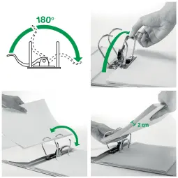 Leitz 180° Lever Arch File Hardboard Landscape 80mm Pack of 5 