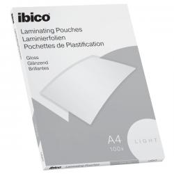 Ibico Basics Light A4 Laminating Pouches Crystal clear Pack of 100