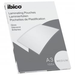 Ibico Basics Medium A3 Laminating Pouches Crystal clear Pack of 100