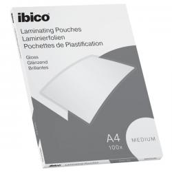 Ibico Basics Medium A4 Laminating Pouches Crystal clear Pack of 100