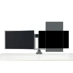 Kensington SmartFit™ Dual Monitor Arm with Crossbar and Handle