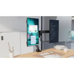 Kensington SmartFit™ Dual Monitor Arm with Crossbar and Handle
