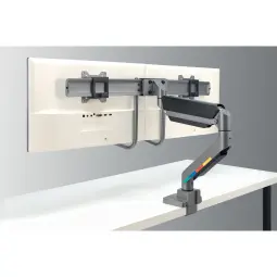 Kensington SmartFit™ Dual Monitor Arm with Crossbar and Handle