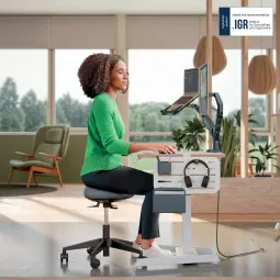 Leitz Ergo Active Sitting Stool with Wheels and Wobble Comfort Seat