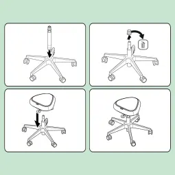 Leitz Ergo Active Sitting Stool with Wheels and Wobble Comfort Seat