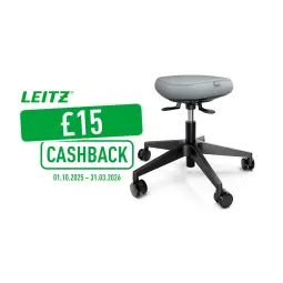 Leitz Ergo Active Sitting Stool with Wheels and Wobble Comfort Seat