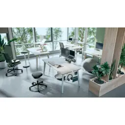 Leitz Ergo Sitting Stool with Wheels and Comfort Seat
