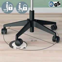 Leitz Ergo Sitting Stool with Wheels and Comfort Seat