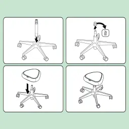 Leitz Ergo Sitting Stool with Wheels and Comfort Seat
