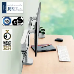 Leitz Ergo Space Saving Dual Monitor Arm
