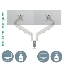 Leitz Ergo Space Saving Dual Monitor Arm