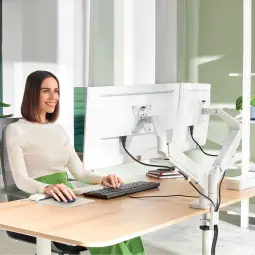 Leitz Ergo Space Saving Dual Monitor Arm
