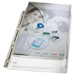 Leitz Expanding Pocket with Metal Strip, Clear, 170 Micron PVC (Pack 3) - Outer carton of 10
