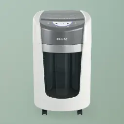 Leitz IQ OptiMax Home Office 225 Micro Cut Paper Shredder Security P5 15L - White
