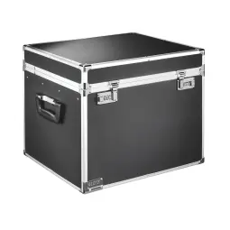 Leitz Lockable Suspension File Chest, Foolscap, Chrome/Black