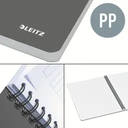 Leitz Notebook Office PP A4 Ruled Assorted - Outer Carton of 5