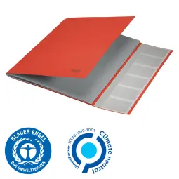 Leitz Recycle Card Divider Book, Red - Outer carton of 6