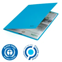 Leitz Recycle Card Folder with elastic bands, Blue - Outer carton of 10