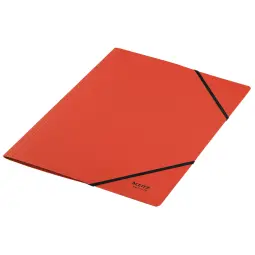 Leitz Recycle Card Folder with elastic bands, Red - Outer carton of 10