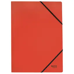 Leitz Recycle Card Folder with elastic bands, Red - Outer carton of 10