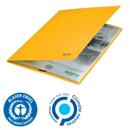 Leitz Recycle Card Folder with elastic bands, Yellow - Outer carton of 10