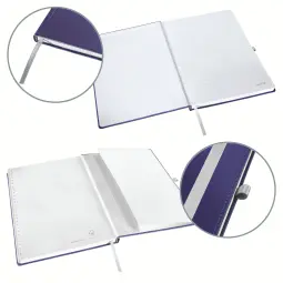 Leitz Style Notebook A4 ruled with hardcover 80 sheets. Titan Blue - Outer carton of 5