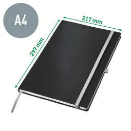 Leitz Style Notebook A4 ruled with hardcover 80 sheets. Titan Blue - Outer carton of 5