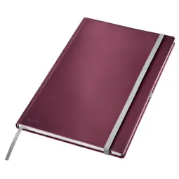 Leitz Style Notebook A4 ruled with hardcover 80 sheets.Garnet Red - Outer carton of 5