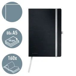 Leitz Style Notebook A5 plain with softcover - Outer carton of 5