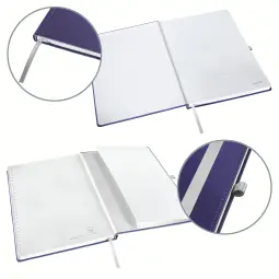 Leitz Style Notebook A5 ruled with hardcover 80 sheets. Titan Blue - Outer carton of 5