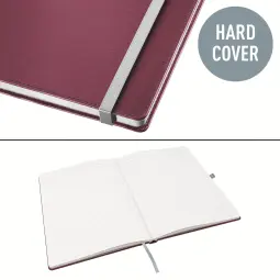 Leitz Style Notebook A5 ruled with hardcover 80 sheets.Garnet Red - Outer carton of 5