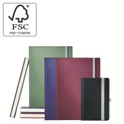Leitz Style Notebook A5 ruled with hardcover 80 sheets.Garnet Red - Outer carton of 5