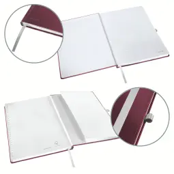 Leitz Style Notebook A5 ruled with hardcover 80 sheets.Garnet Red - Outer carton of 5