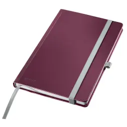 Leitz Style Notebook A5 ruled with hardcover 80 sheets.Garnet Red - Outer carton of 5