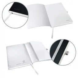 Leitz Style Notebook A5 ruled with softcover 80 sheets.Satin Black - Outer carton of 5