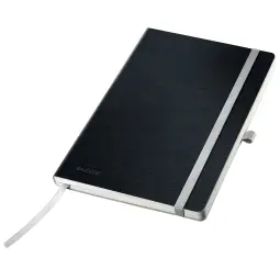Leitz Style Notebook A5 ruled with softcover 80 sheets.Satin Black - Outer carton of 5