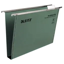 Leitz Ultimate Clenched Bar Suspension File Foolscap - Green (Pack of 50)