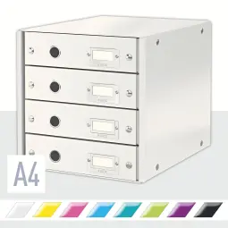 Leitz WOW 4 Drawer Cabinet - White