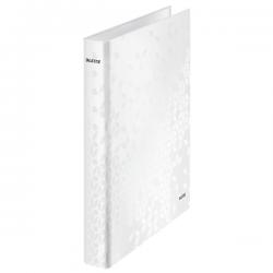 Leitz WOW Ring Binder A4 Maxi 2 D-Ring Size 25mm Pearl White Pack of 10