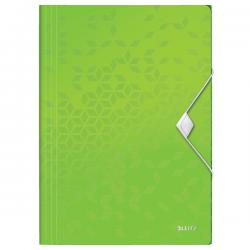 Leitz WOW 3-Flap Folder A4 Polypropylene Green Pack of 10