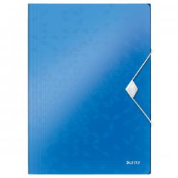 Leitz WOW 3 Flap Folder A4 Polypropylene Blue Metallic Pack of 10