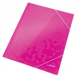 Leitz WOW 3 Flap Folder A4 250 Sheet Capacity Pink Pack of 10