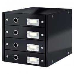 Leitz WOW Click & Store Drawer Cabinet 4 drawers For A4 formats Black