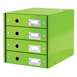 Leitz WOW Click & Store Drawer Cabinet 4 drawers For A4 formats Green