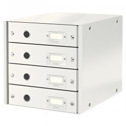 Leitz WOW Click & Store Drawer Cabinet 4 drawers For A4 formats White