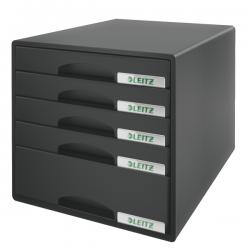 Leitz Plus 5 Drawer Cabinet A4 Black