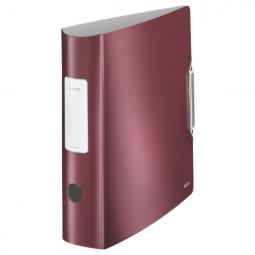 Leitz 180 degree Lever Arch File A4 Polypropylene 80mm Garnet Red Pack of 5