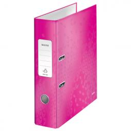 Leitz WOW  Spine Lever Arch File A4 80mm Metallic Pink Pack of 10