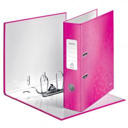 Leitz WOW  Spine Lever Arch File A4 80mm Metallic Pink Pack of 10