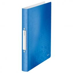 Leitz WOW Ringbinder A4 Polypropylene 2 O-Ring 25mm Blue Metallic Pack of 10